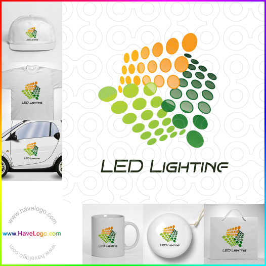 Compra un diseño de logo de Iluminación Led 64488