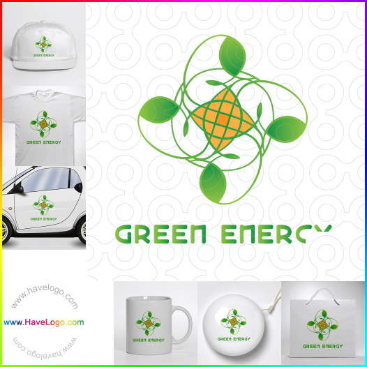 Koop een groene oplossingen logo - ID:39764