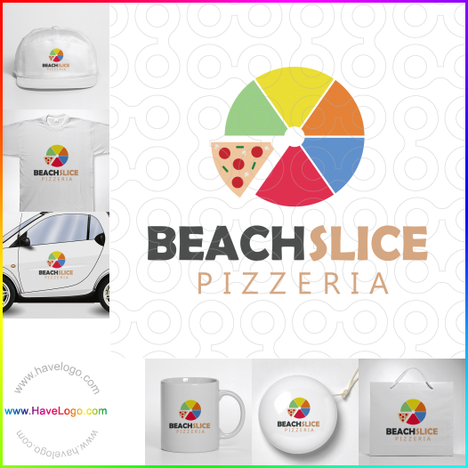 Compra un diseño de logo de Beach Slice Pizzeria 64084