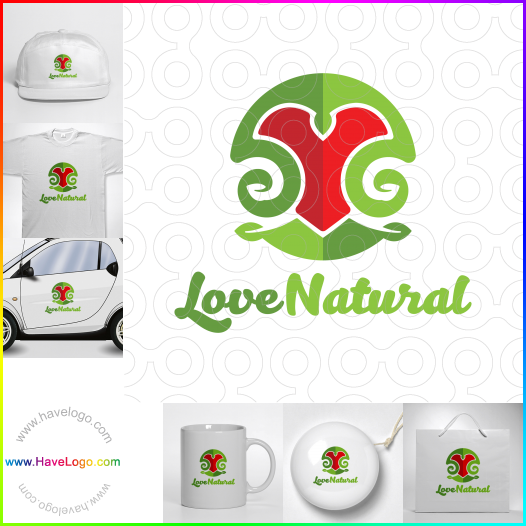 Compra un diseño de logo de Amor natural 60917