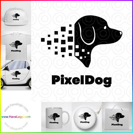 Compra un diseño de logo de Pixel Dog 65655
