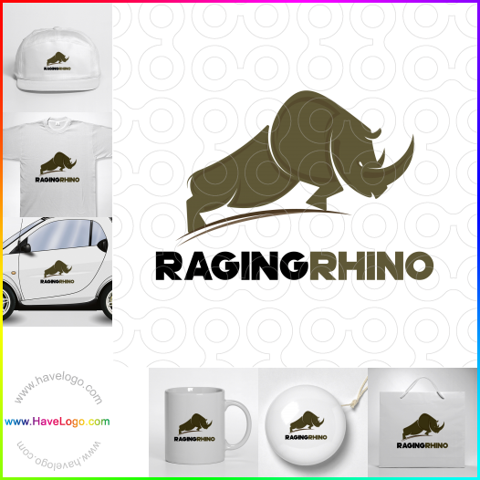 Compra un diseño de logo de Raging Rhino 65979