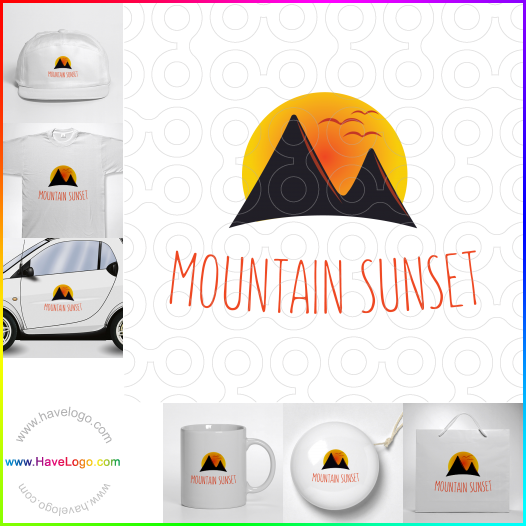 Acquista il logo dello tramonto in montagna 59952