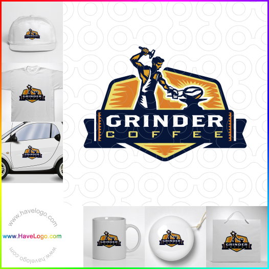 Compra un diseño de logo de Grinder Coffee 60604