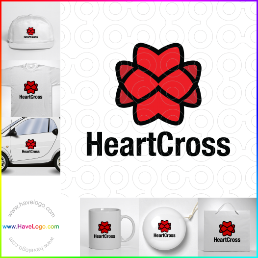 Acheter un logo de Croix de coeur - 60191
