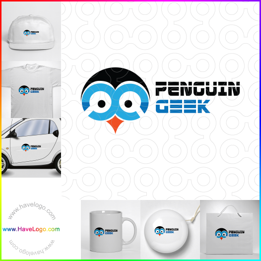 Compra un diseño de logo de Penguin Geek 66327