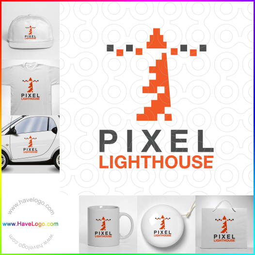 Compra un diseño de logo de Pixel Lighthouse 62219