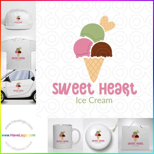 Acquista il logo dello SweetHeart Ice Cream 64436