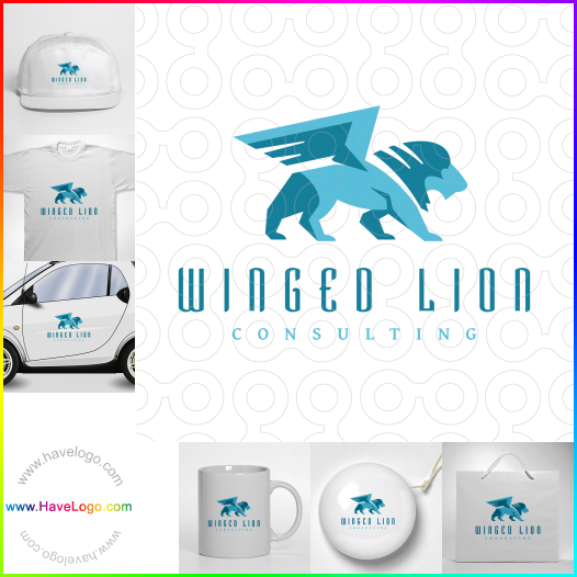 Compra un diseño de logo de Winged Lion 61869