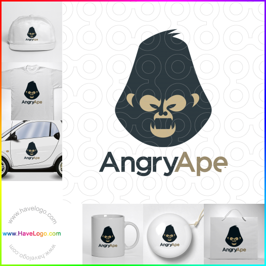 Compra un diseño de logo de Angry Ape 61594