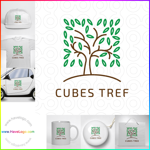 Koop een Cubes Tree logo - ID:66488