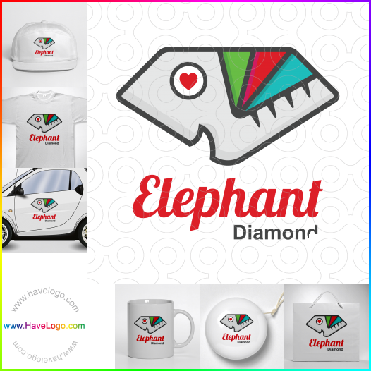 Compra un diseño de logo de Elephant Diamond 62190