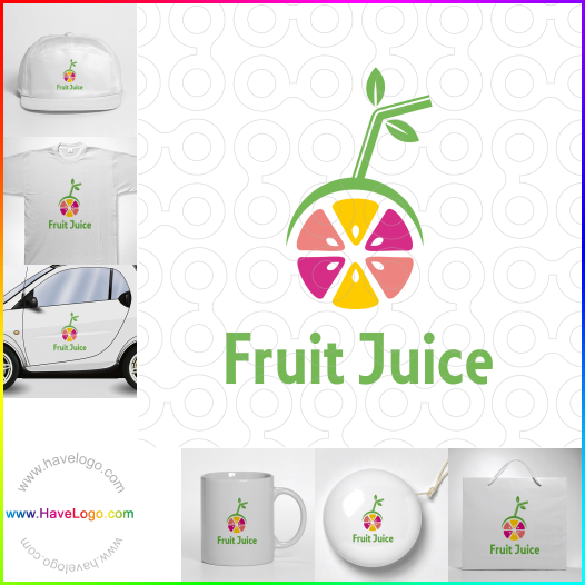 Compra un diseño de logo de Jugo de fruta 61236