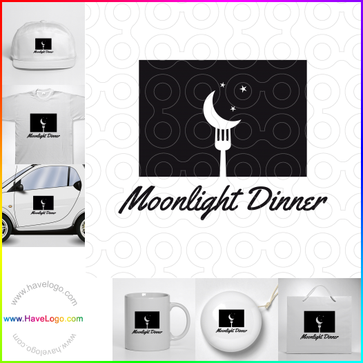 Compra un diseño de logo de Moonlight Dinner 67264