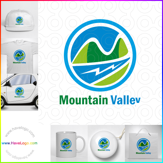 Compra un diseño de logo de Valle de montaña 60808