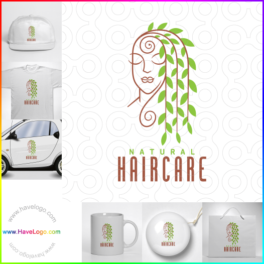 Compra un diseño de logo de Cuidado del cabello natural 61341