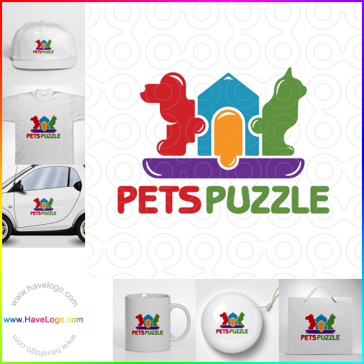 Koop een Huisdieren puzzel logo - ID:60053