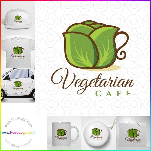 Compra un diseño de logo de Café vegetariano 62567