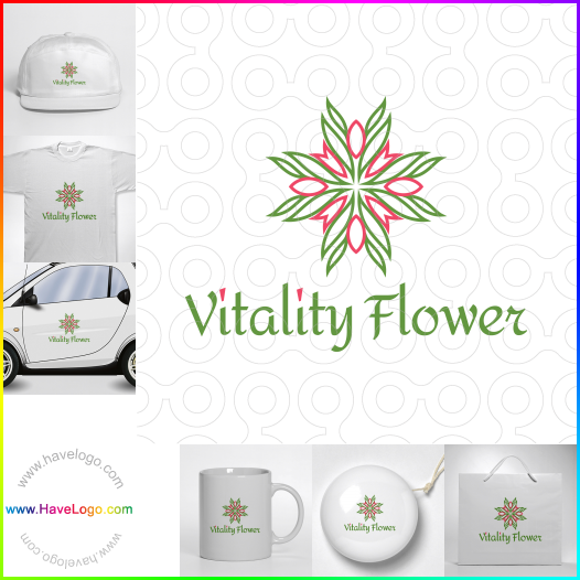 Compra un diseño de logo de Vitality Flower 66056