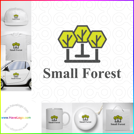 Compra un diseño de logo de bosque pequeño 59989
