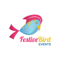 Logo Oiseau de fête