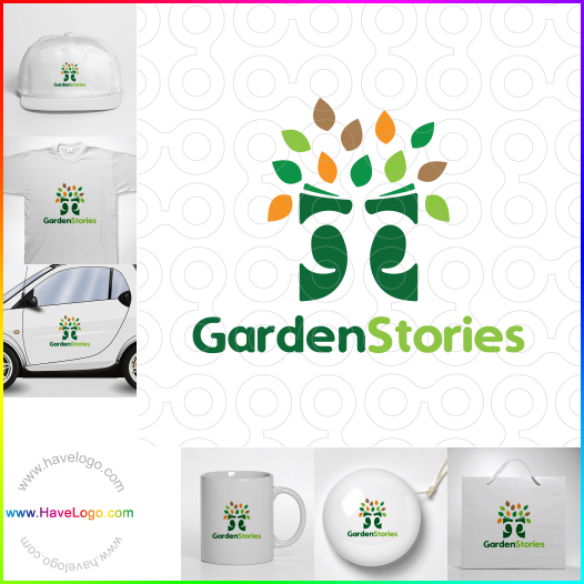 Compra un diseño de logo de Historias de jardín 62353