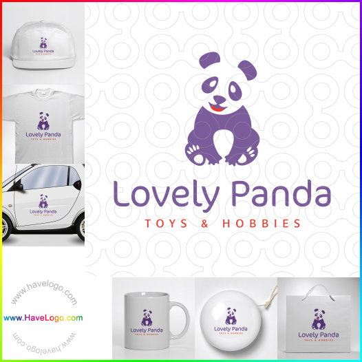 Compra un diseño de logo de Panda adorable 62173