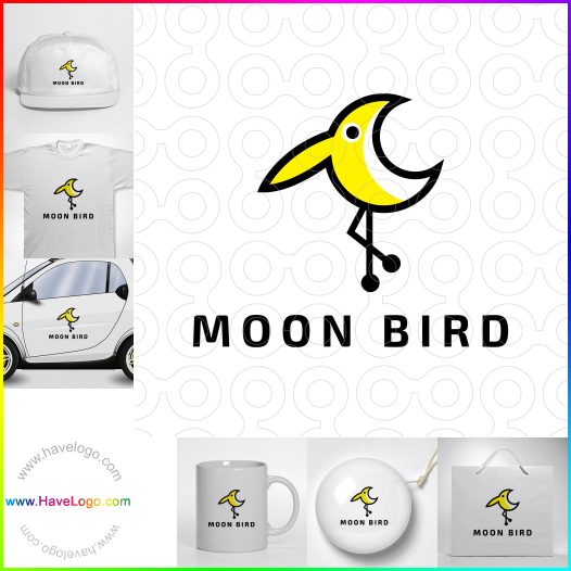Compra un diseño de logo de Moon Bird 65777