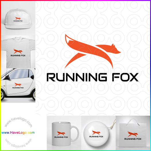 Compra un diseño de logo de Running Fox 65874