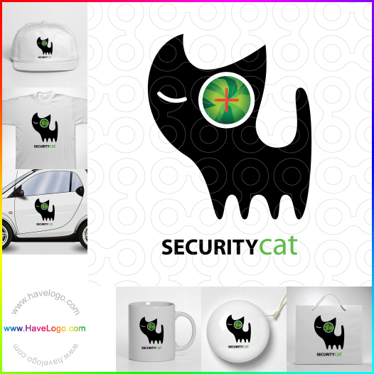 Compra un diseño de logo de Security Cat 63070