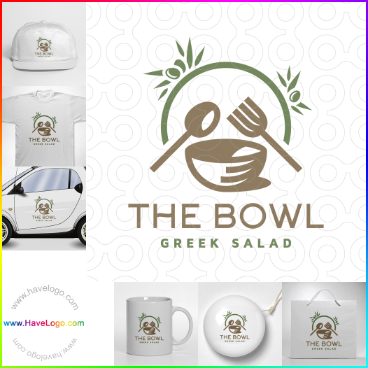 Compra un diseño de logo de The Bowl Greek Salad 63210