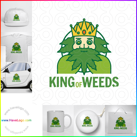 Compra un diseño de logo de El rey de la mala hierba 61108