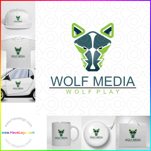 Compra un diseño de logo de Wolf Media 66090
