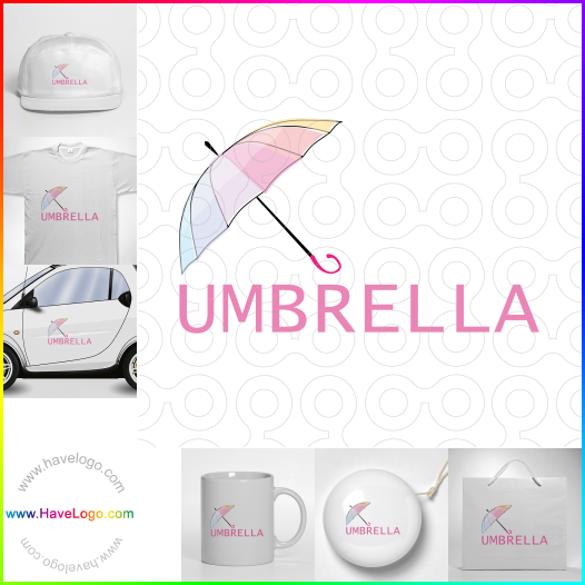Compra un diseño de logo de paraguas 23517
