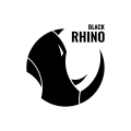logo de Rhino negro