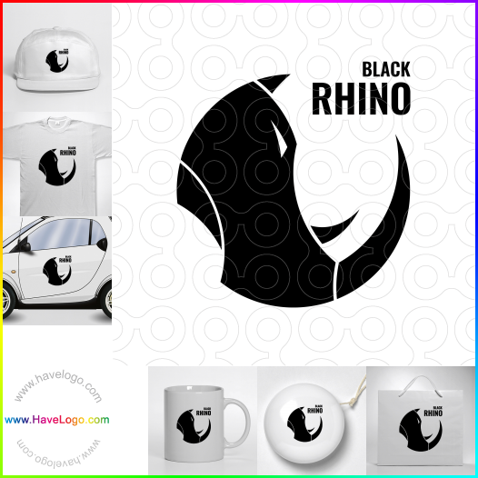 Compra un diseño de logo de Rhino negro 66193