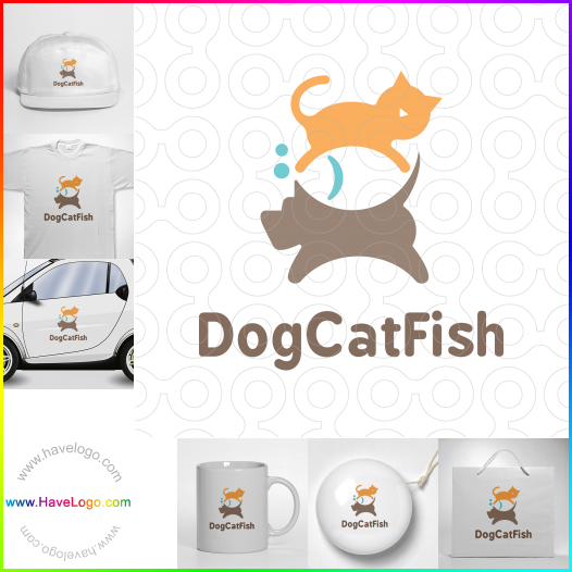 Koop een Dog Cat Fish logo - ID:60141