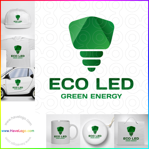 Compra un diseño de logo de Eco Led 60778