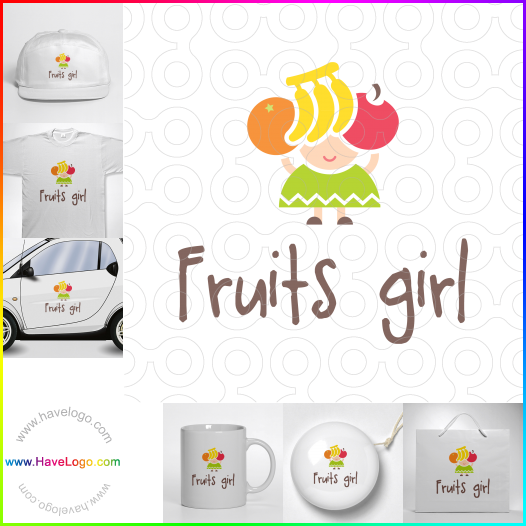 Compra un diseño de logo de Fruits Girl 60255