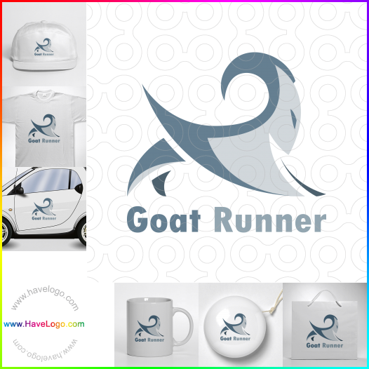 Compra un diseño de logo de Goat Runner 63601