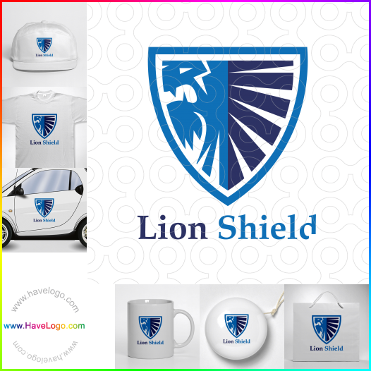 Compra un diseño de logo de Lion Shield 60811