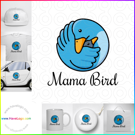 Compra un diseño de logo de Mama Bird 65060