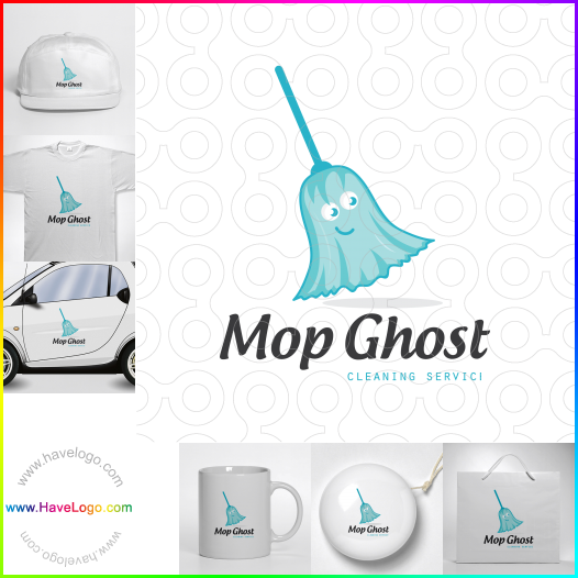 Compra un diseño de logo de Mop Ghost 62318