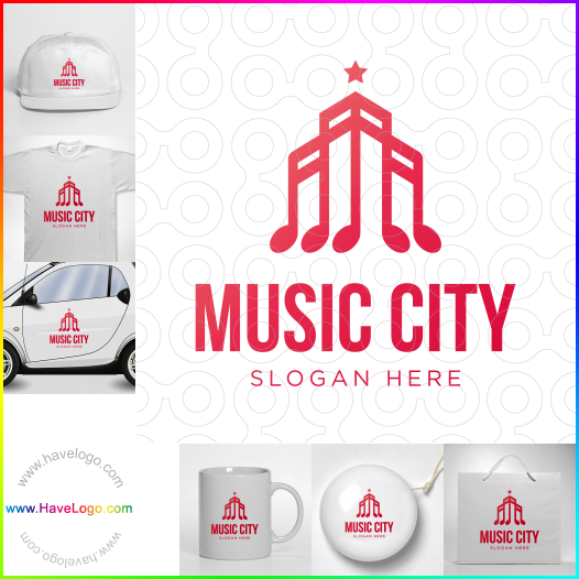 Compra un diseño de logo de Music City 60880