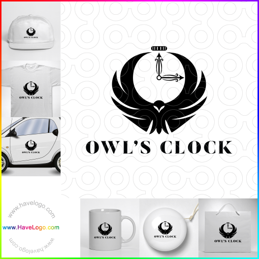 Compra un diseño de logo de Owls Clock 65574