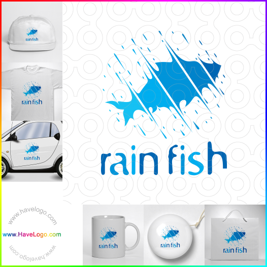 Compra un diseño de logo de Rain Fish 64684