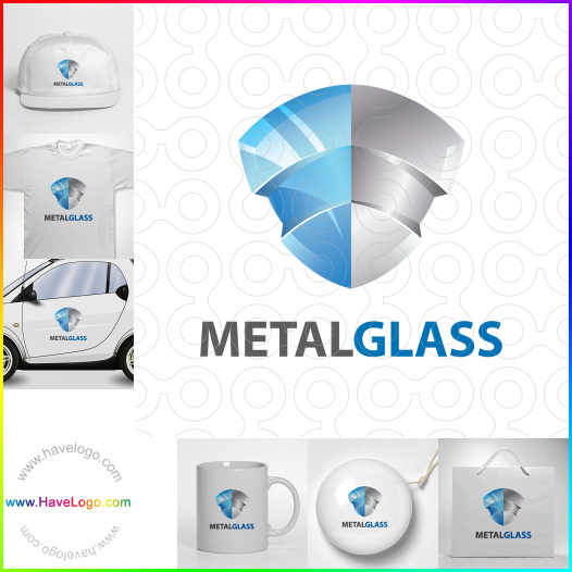 Compra un diseño de logo de metalglass 64120