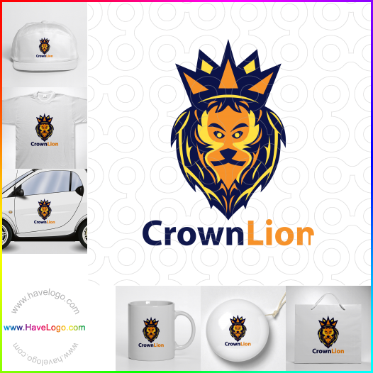 Compra un diseño de logo de León de la corona 60909