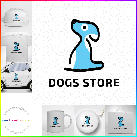 Compra un diseño de logo de Tienda de perros 65418