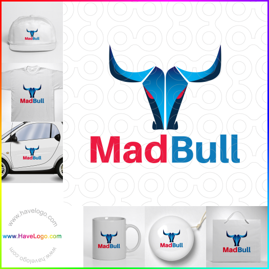 Compra un diseño de logo de Mad Bull 61013